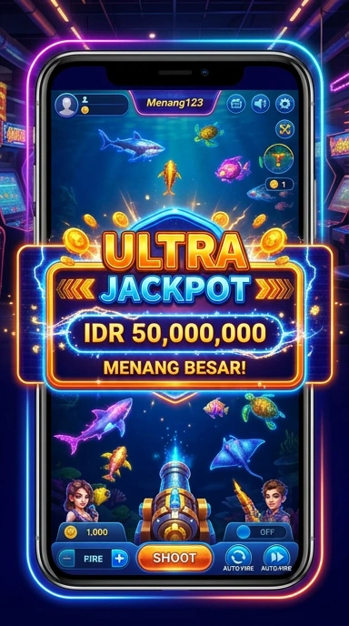 Tampilan antarmuka menang123 yang sederhana